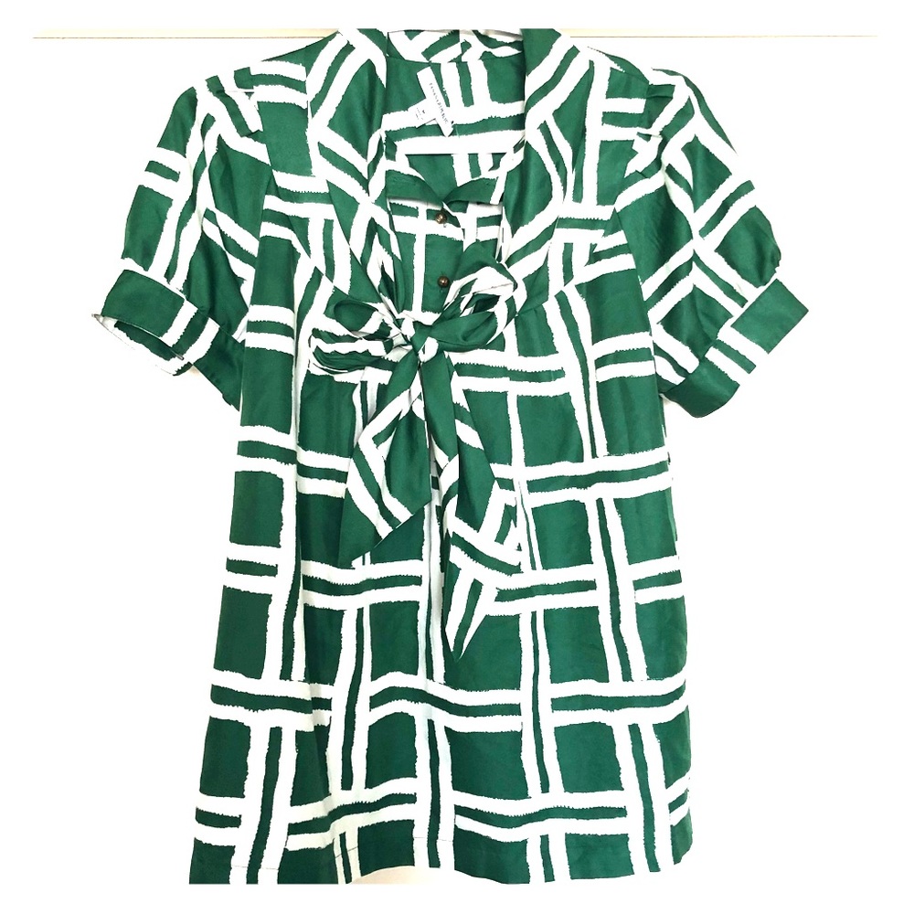 Green Checkered Blouse